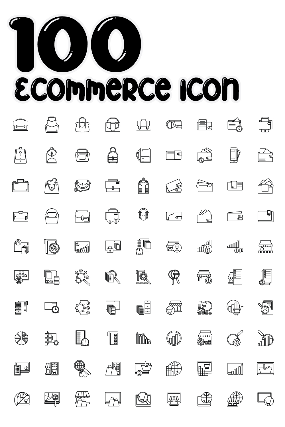 Ecommerce Icon pinterest preview image.