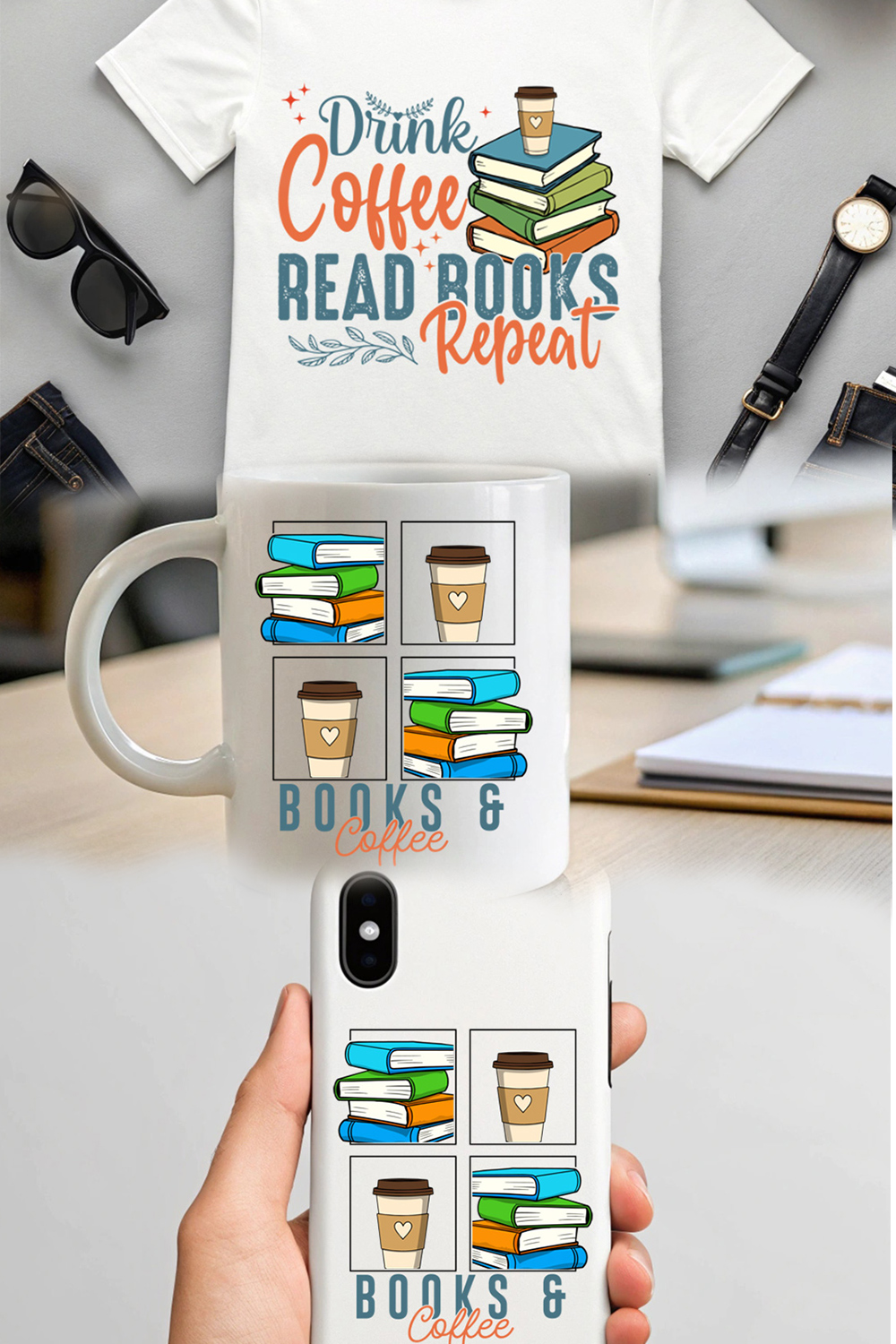 9 reading t shirt design bundle retro vintage pinterest preview image.