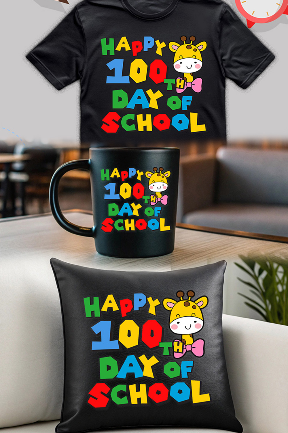 100 days of School Graphics for kids pinterest preview image.