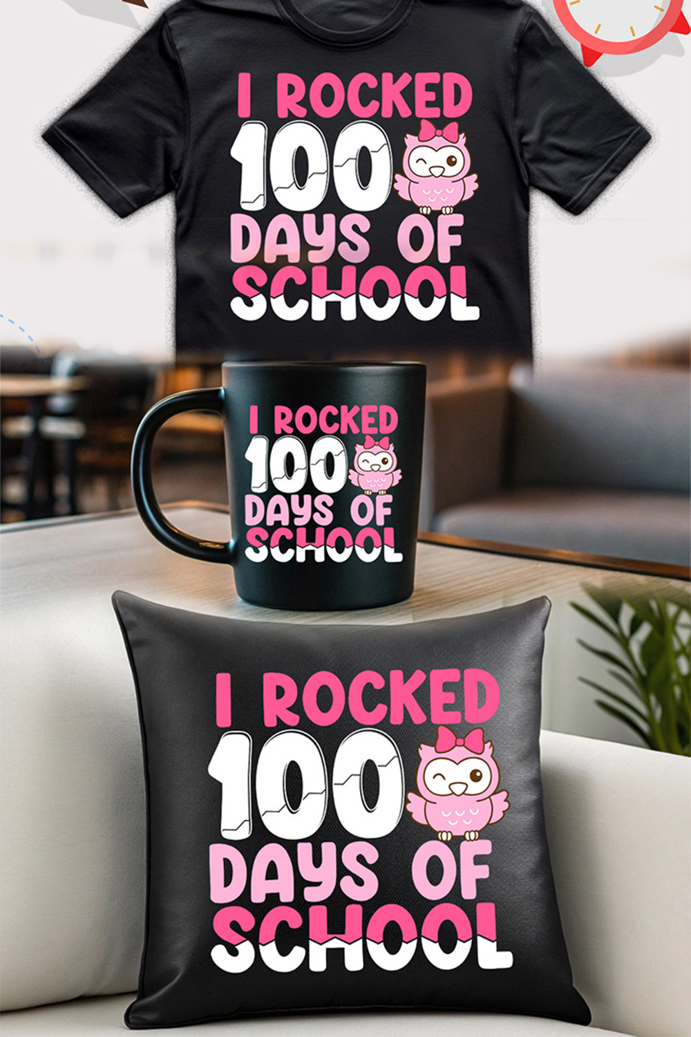 100 days of School Graphics for kids pinterest preview image.