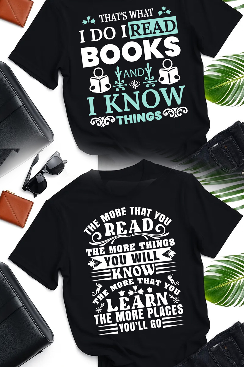 Reading t-shirt design pinterest preview image.