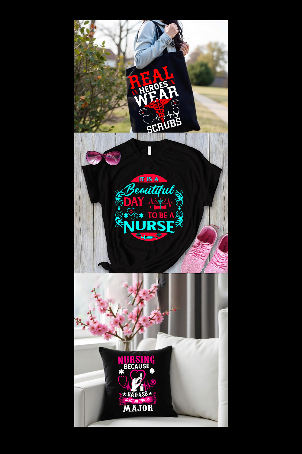 13 nurse t shirt graphic bundles pinterest preview image.