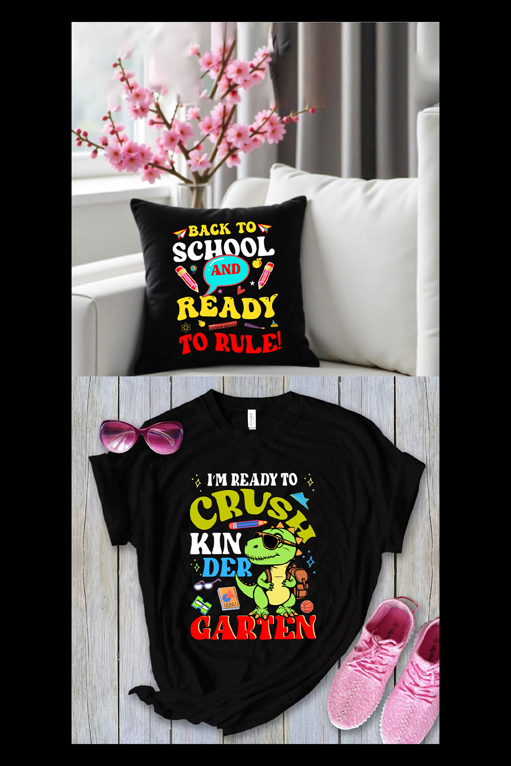 10 Back to school graphic bundles pinterest preview image.