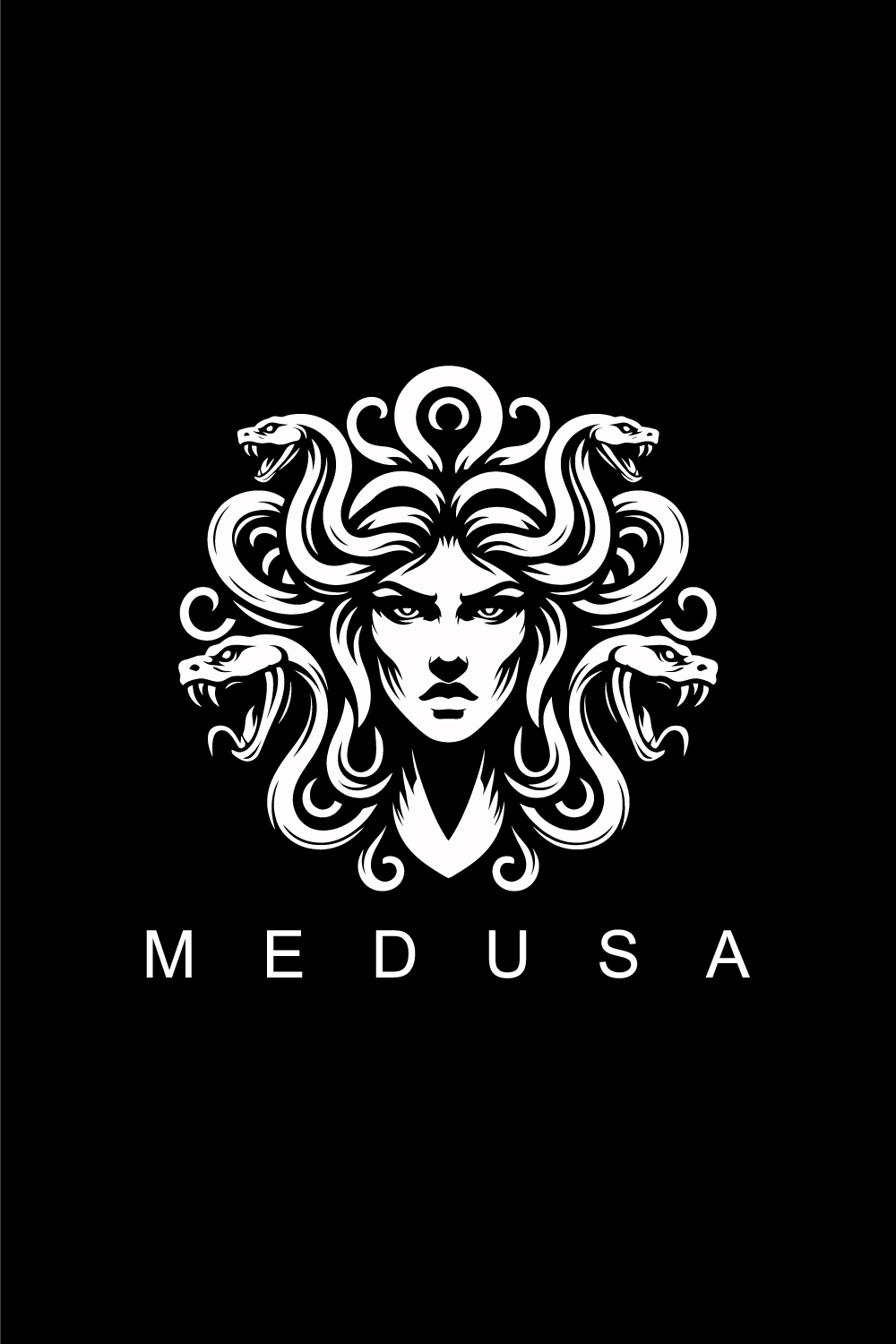 Medusa Logo pinterest preview image.