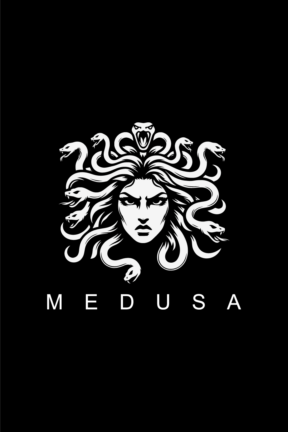 Medusa Logo pinterest preview image.