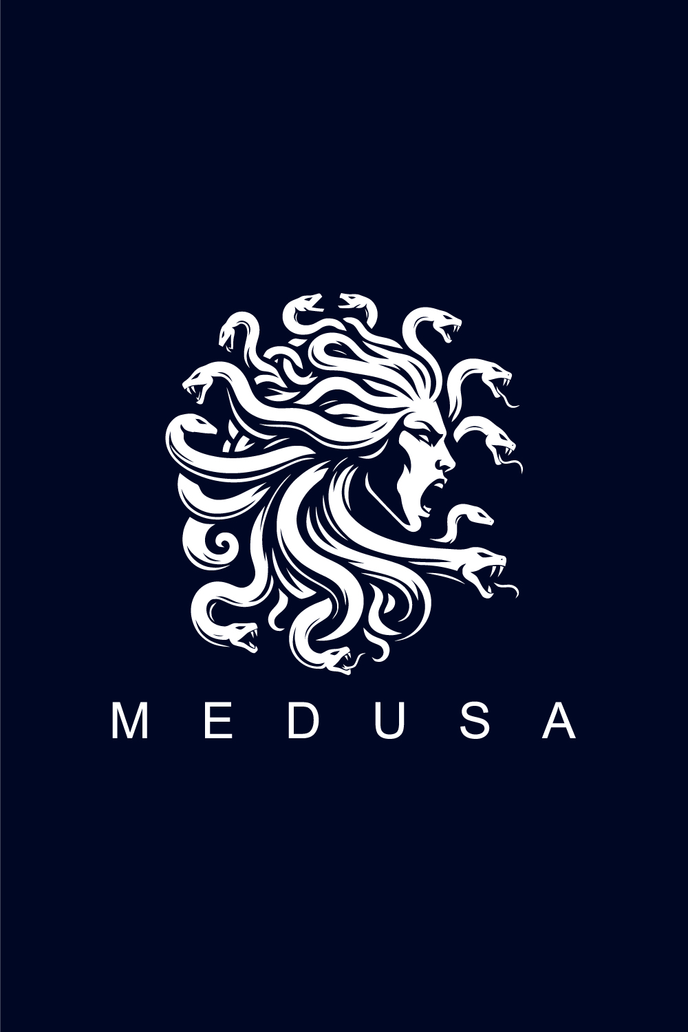 Medusa Logo pinterest preview image.