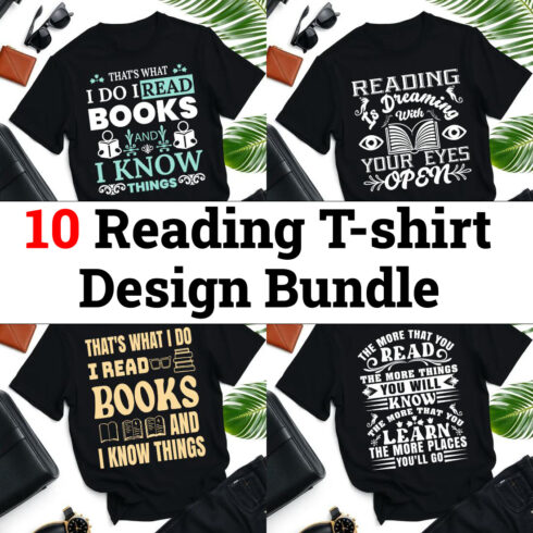 Reading t-shirt design cover image.