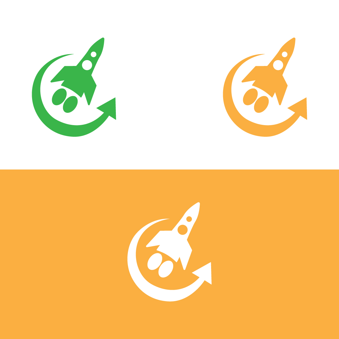 A Rocket Logo Design, Fast Startup Symbol, Green Energy and company brand identity, A Symbol of Success preview image.