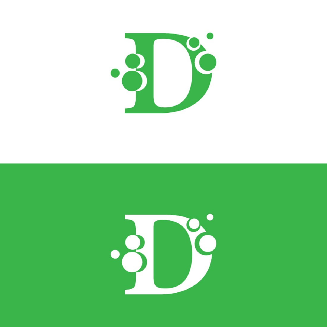 D Letter Logo Design Modern Monogram Branding with Abstract Circles preview image.