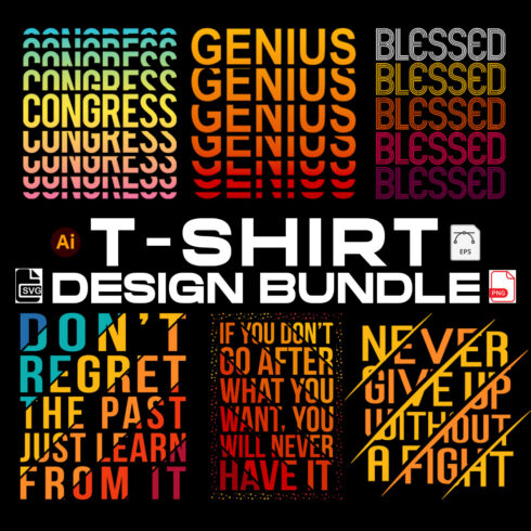 Graphics T-shirt design bundle cover image.