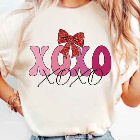 Glitter XOXO Valentine Coquette Bow – Cute & Trendy Design! cover image.