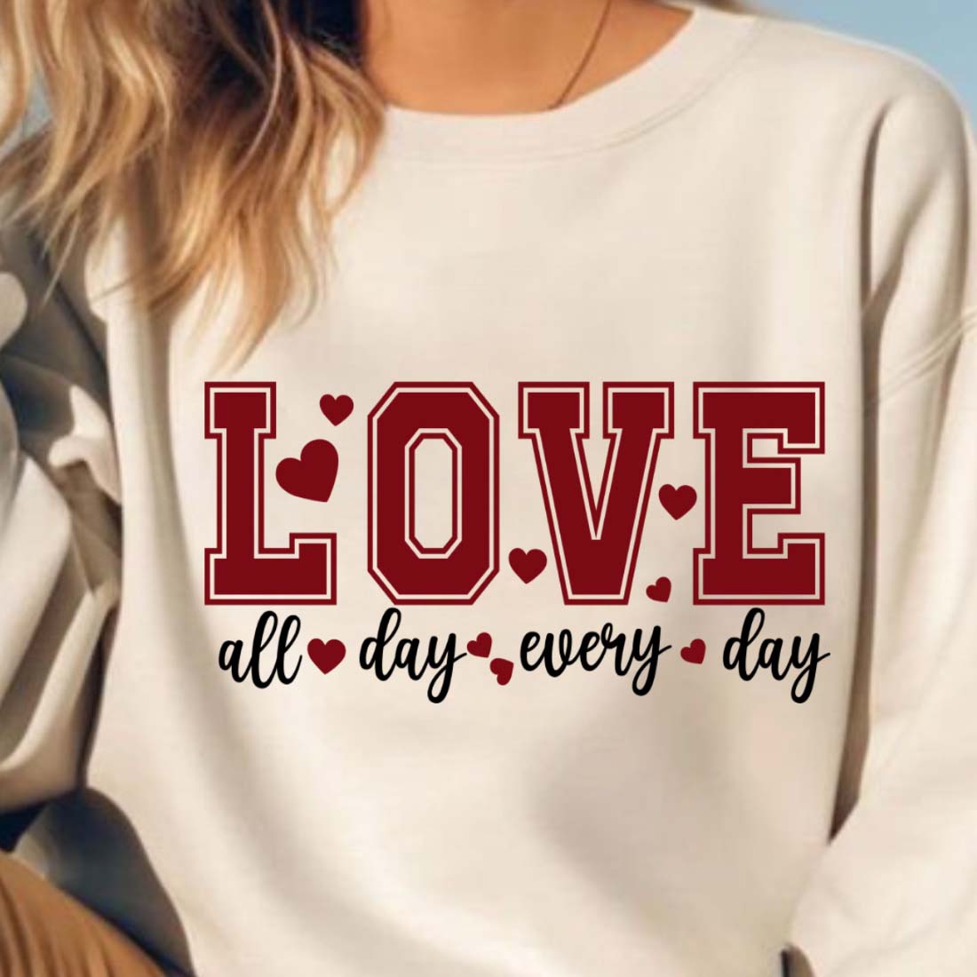 Valentine's Love All Day Every Day PNG – Romantic Sublimation Design cover image.