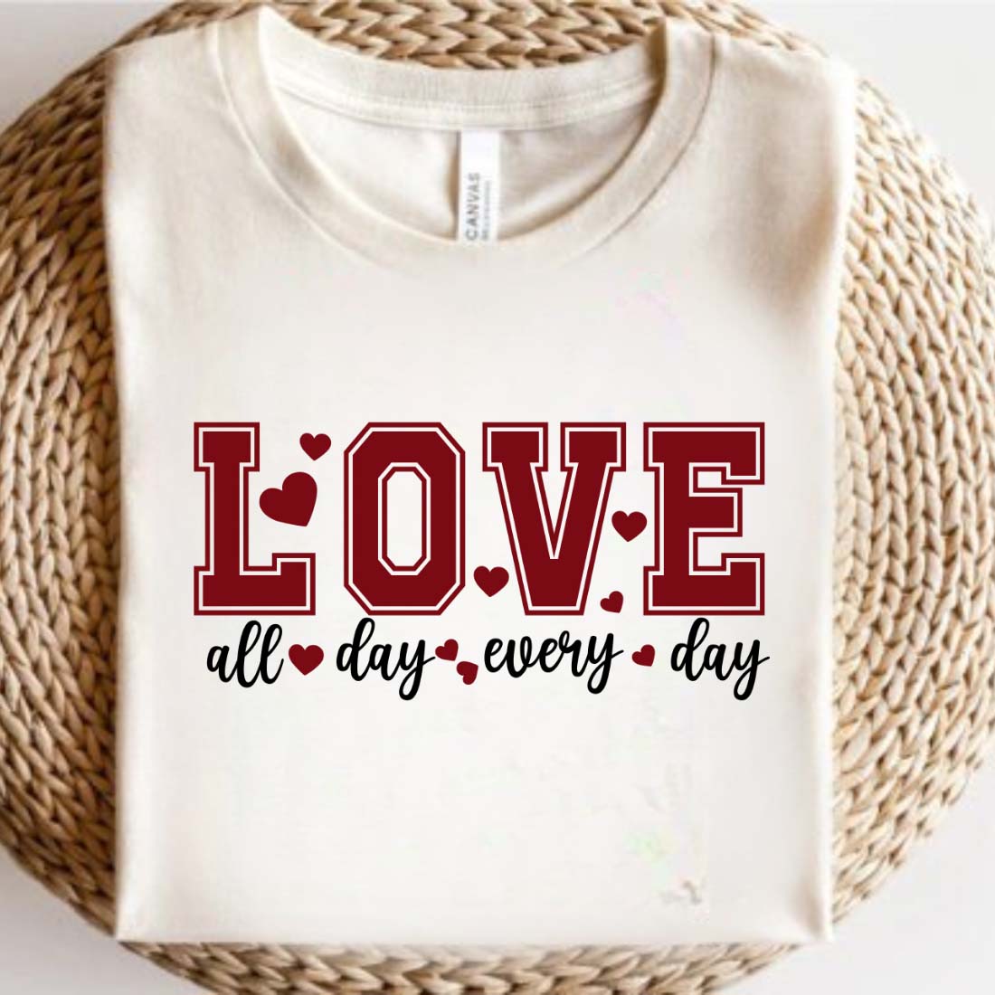 Valentine's Love All Day Every Day PNG – Romantic Sublimation Design preview image.