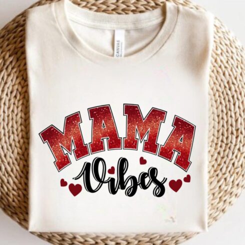 Mama Vibes - Mom Valentine Design | Cute & Trendy Mom PNG cover image.