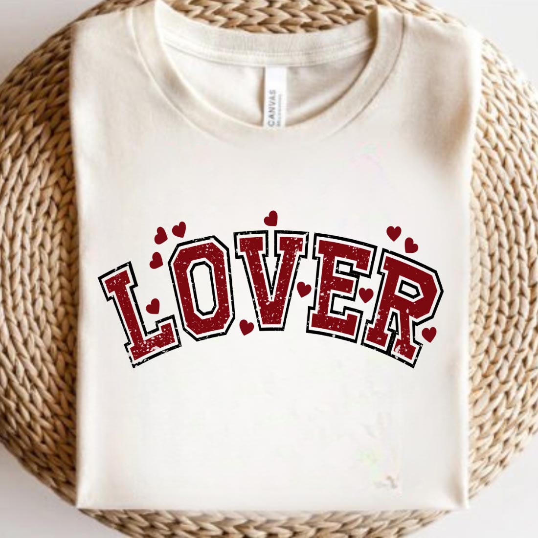 Valentine's Day Lover T-shirt Design preview image.