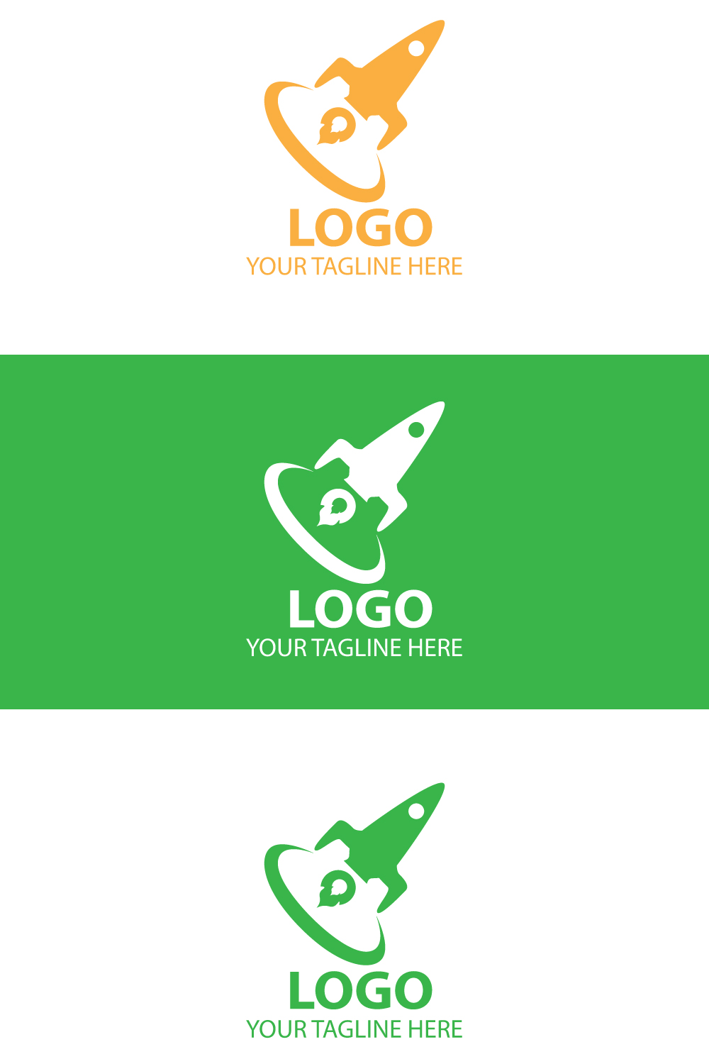 A Modern Rocket Logo, Business Startup, Innovation and company brand identity, A Symbol of Success pinterest preview image.