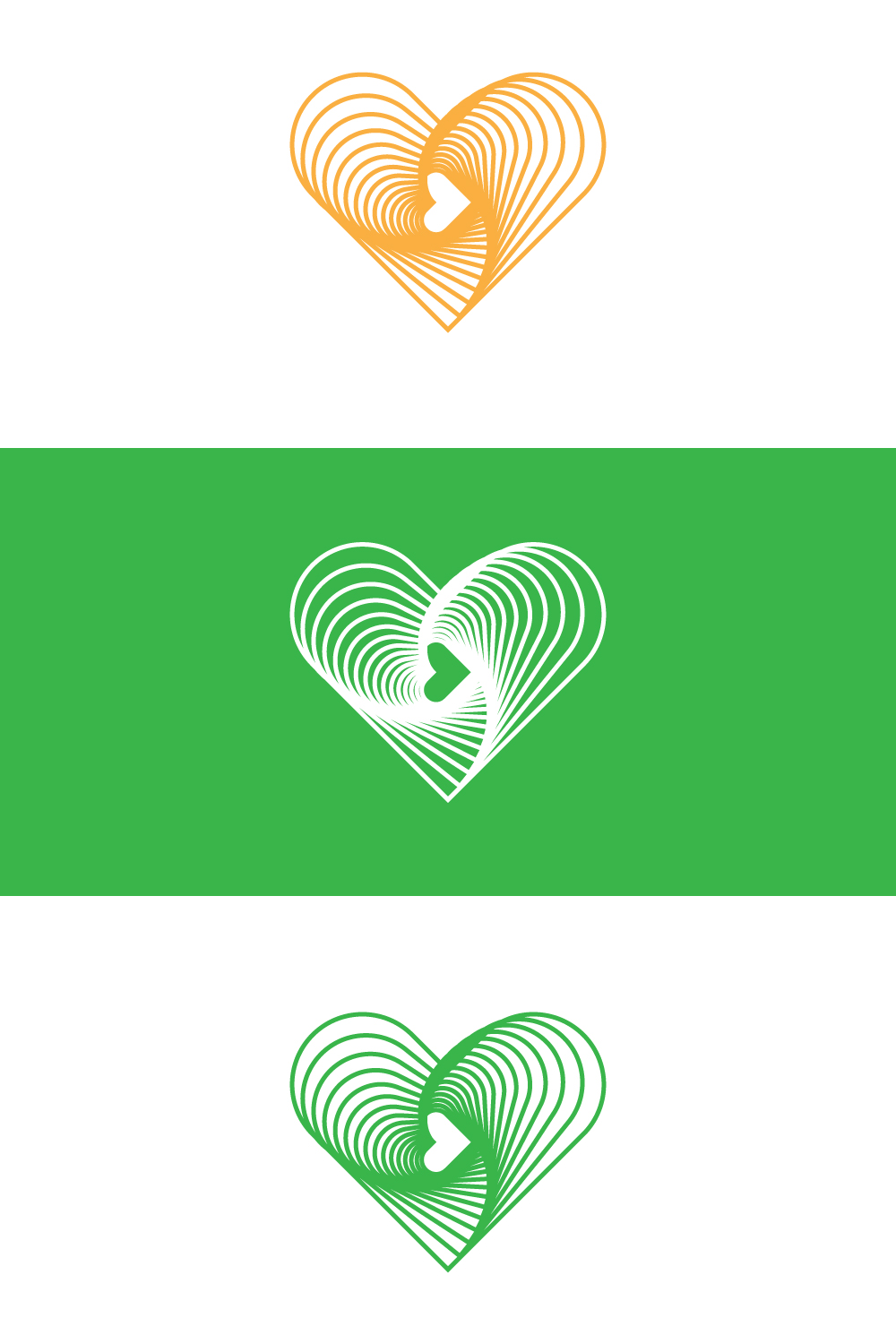 Abstract Heart Line Art - Minimalist Design pinterest preview image.