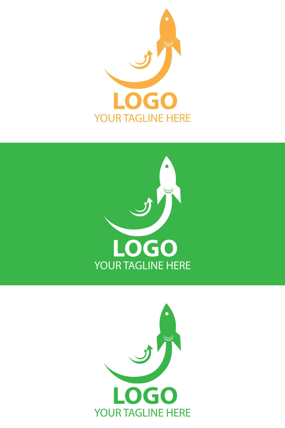 A Rocket Logo, Startup Company, Business Growth, Fast Speed and company brand identity, A Symbol of Success pinterest preview image.