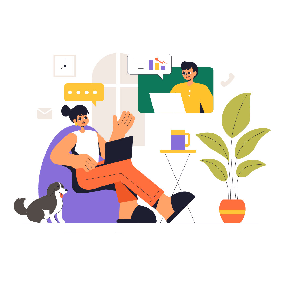 9 Remote Working Setup Illustration cover image.