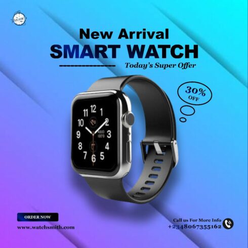 Smart Watch Sales Flyer cover image.