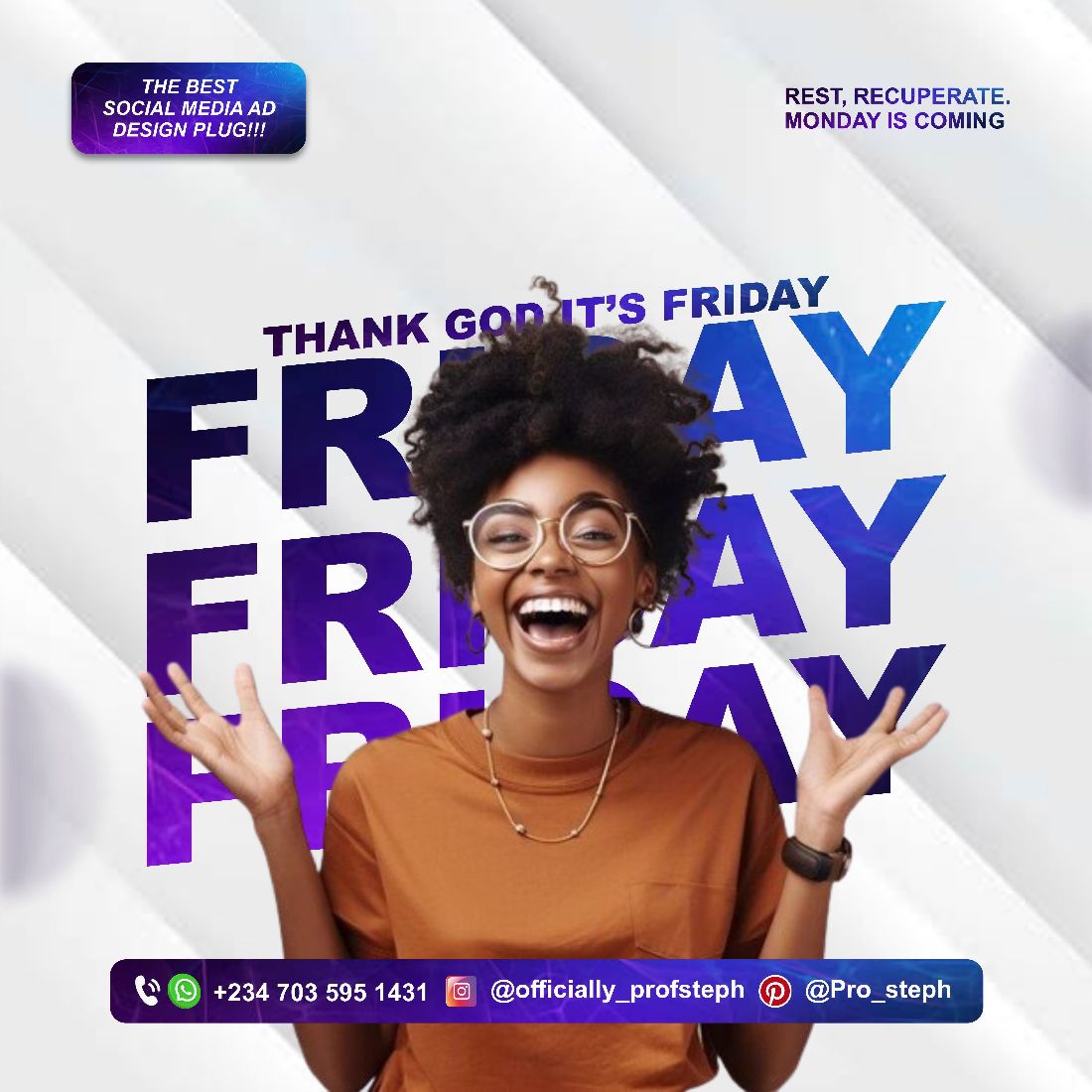 TGIF Social Media Ad Design preview image.