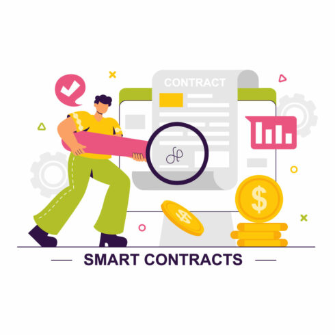 10 Digital Smart Contract Illustration cover image.