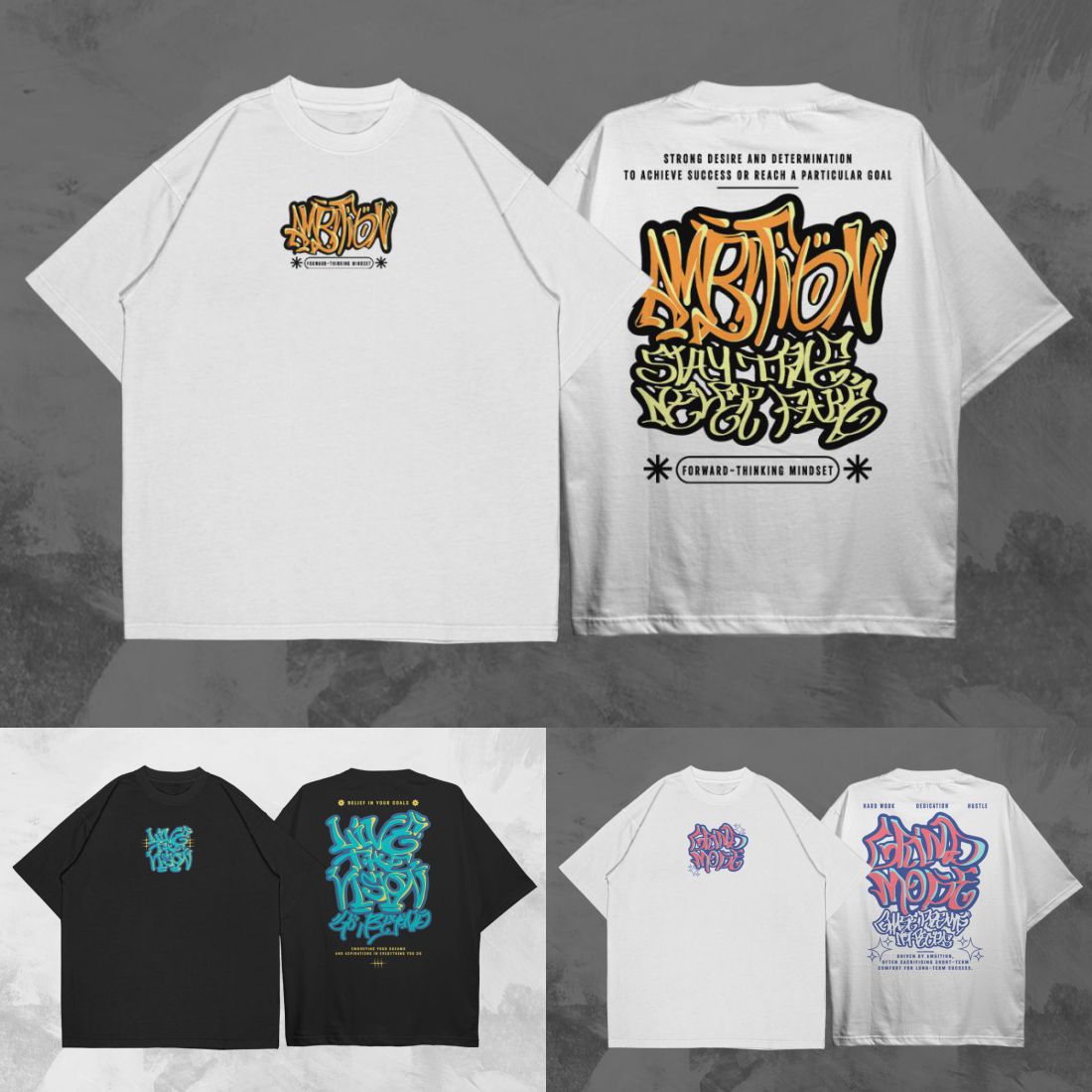 Urban Graffiti Vector T-shirt Designs Bundle v2 preview image.