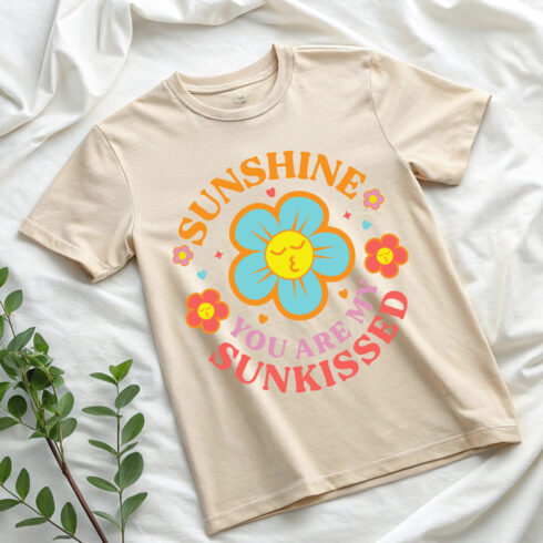 Sunshine you are my sunkissed Typography design cover image.