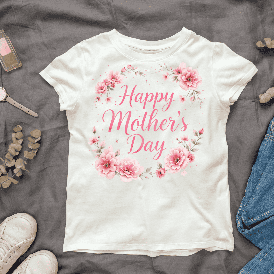 Elegant Mother's Day T-shirt Design preview image.