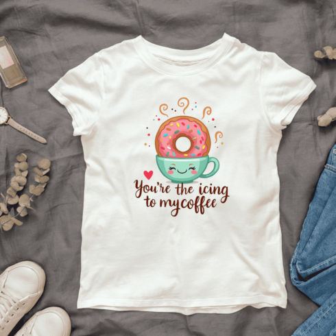 You're the Icing to My Coffee T-shirt Design Bundle cover image.