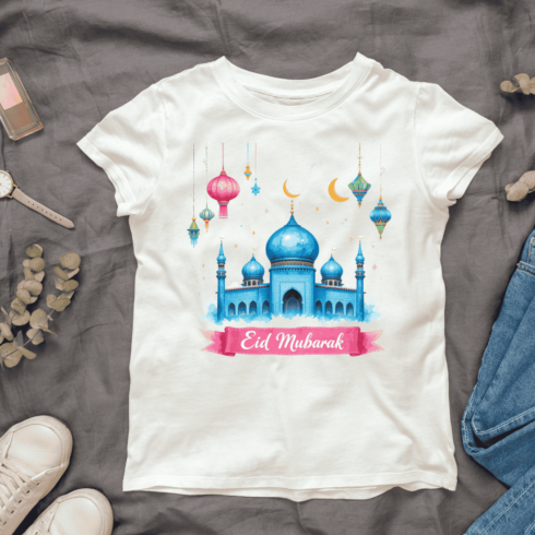 Happy Eid al-Fitr - Celebration T-shirt Design cover image.