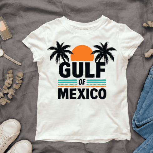 Retro Gulf of Mexico T-shirt Design cover image.