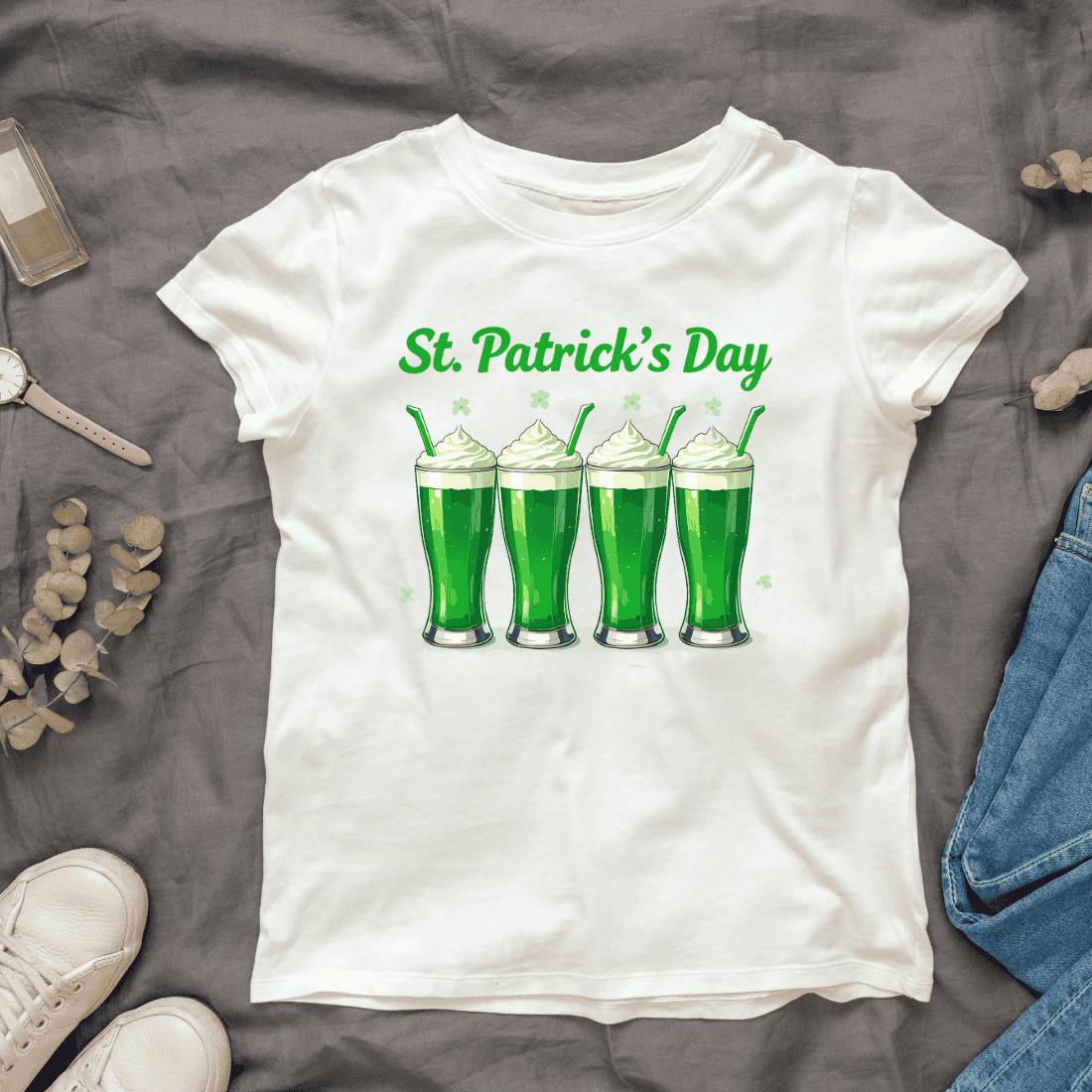 Irish Celebration Milkshake T-shirt Design cover image.