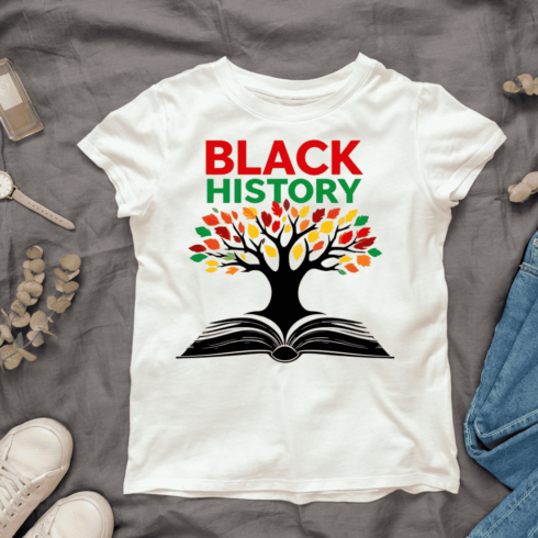 Black History Month T-shirt Design cover image.