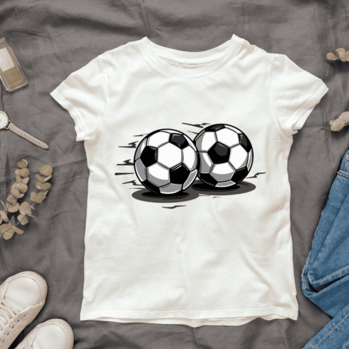 Black and White Balls T-shirt Design cover image.