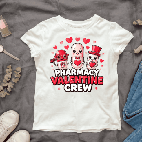 Pharmacy Love T-shirt Design cover image.