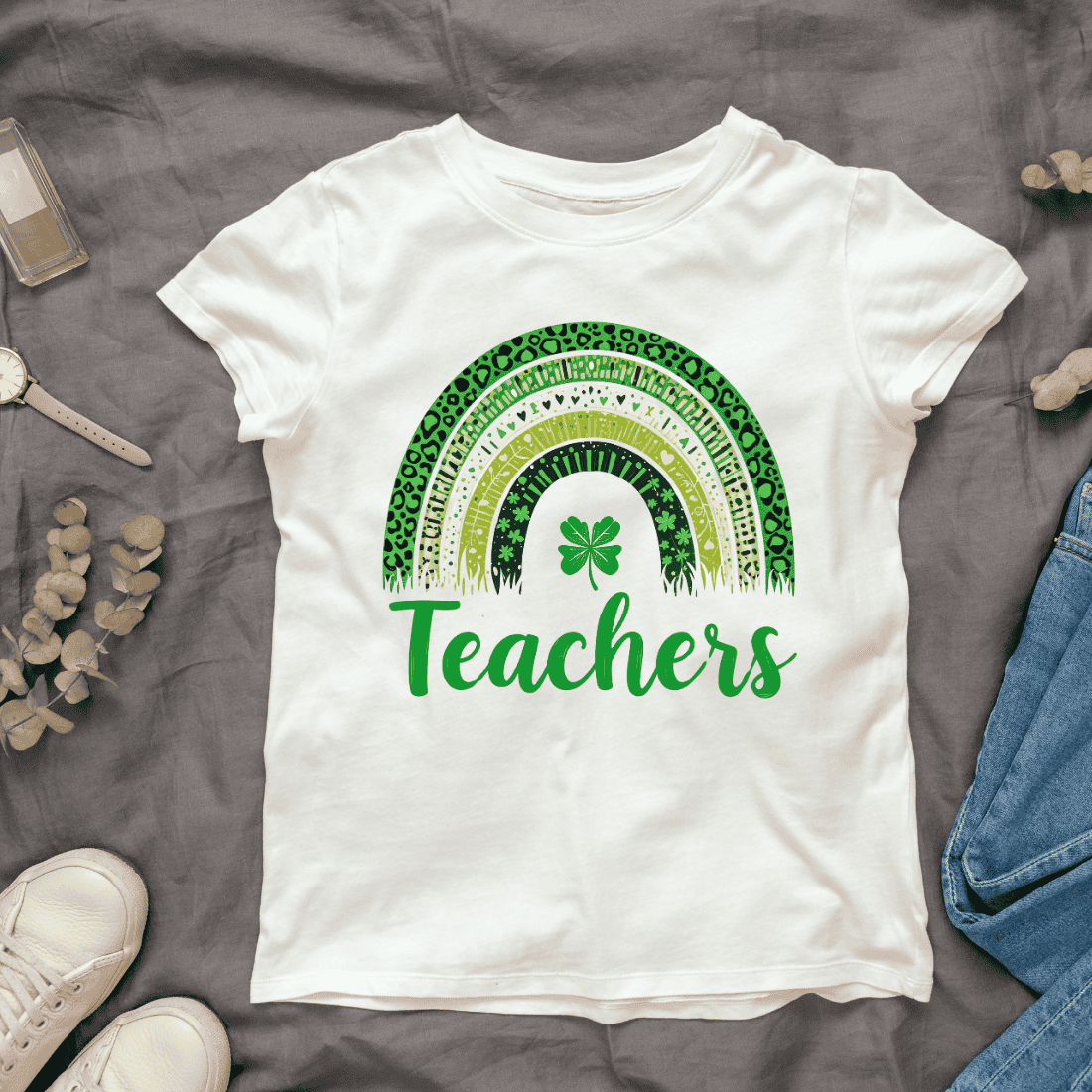 Lucky Teachers - St Patrick's Day T-shirt Design cover image.