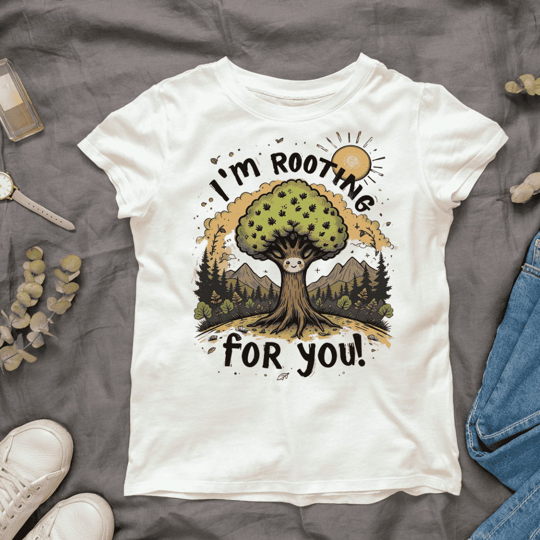 Rooting for You T-shirt Design cover image.