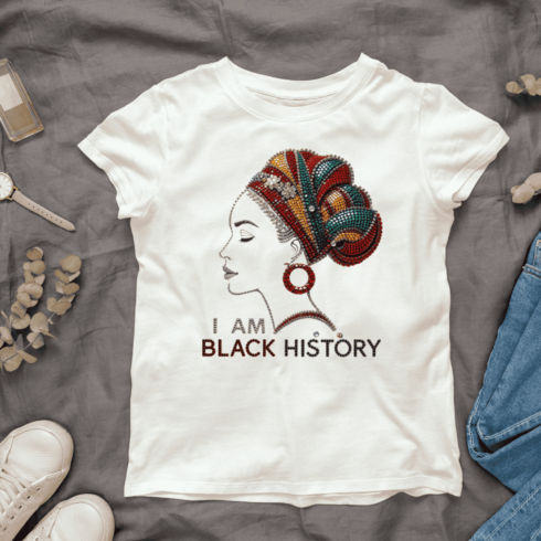 I AM BLACK HISTORY T-shirt Design cover image.