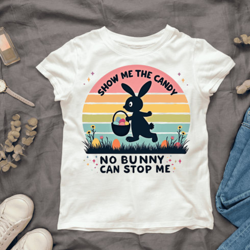 Bunny and Candy T-shirt Design cover image.