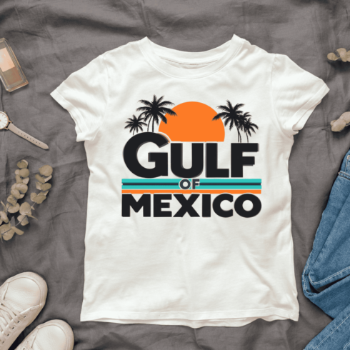 Vintage Gulf of Mexico T-shirt Design cover image.