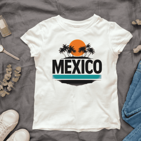 Retro Mexico T-shirt Design cover image.