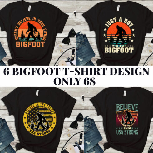 6 New Bigfoot T-shirt Design only 6$ cover image.