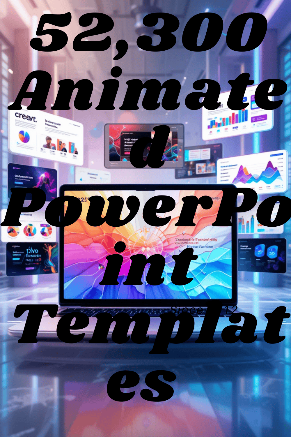 52300 Animated PowerPoint Templates pinterest preview image.