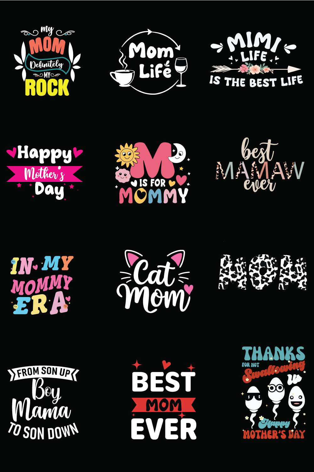 "Happy Mother's Day T-Shirt – Perfect Gift for Mom" pinterest preview image.