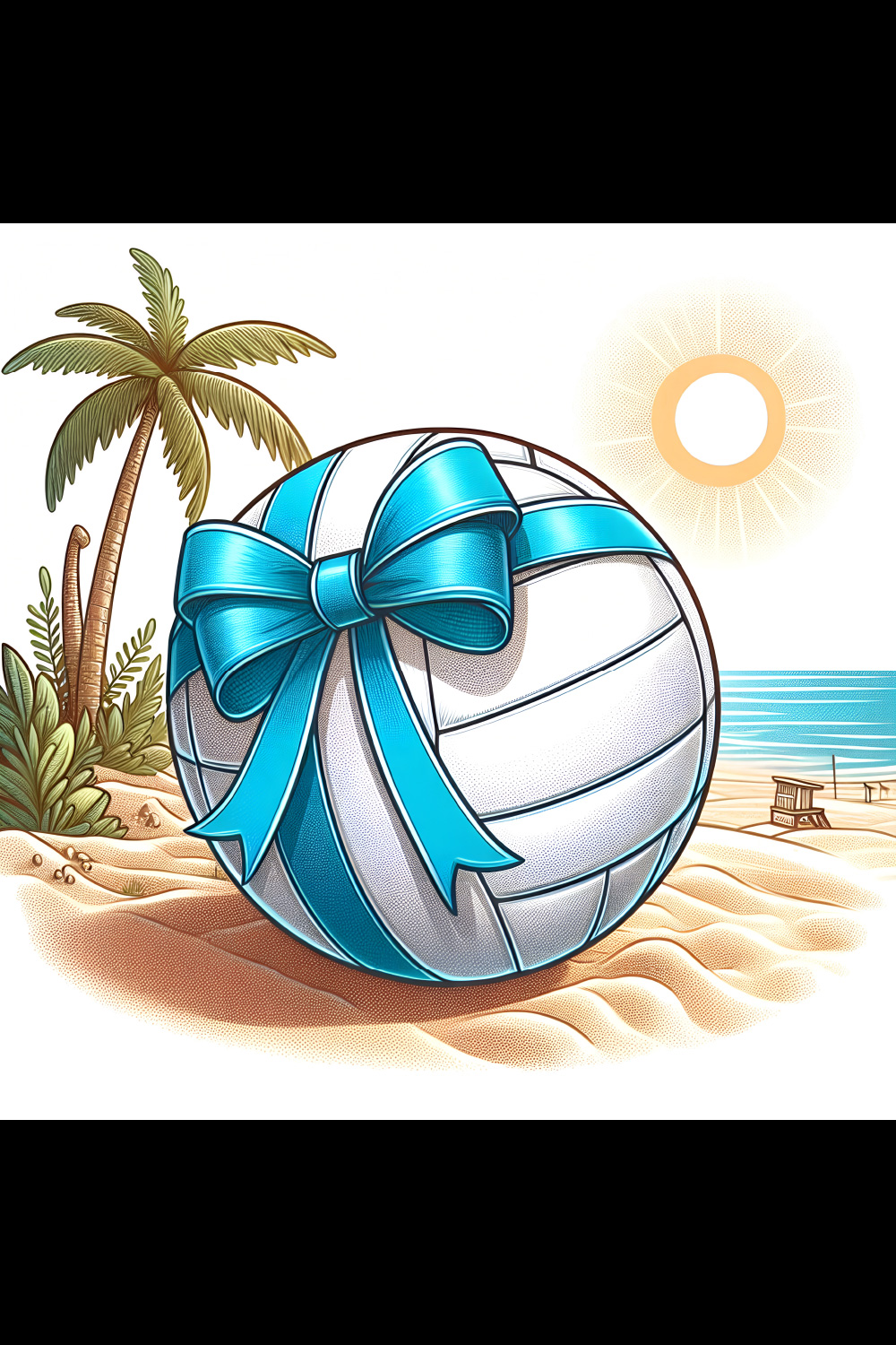 volleyball stock Ai generative illustrations t shirt design pinterest preview image.