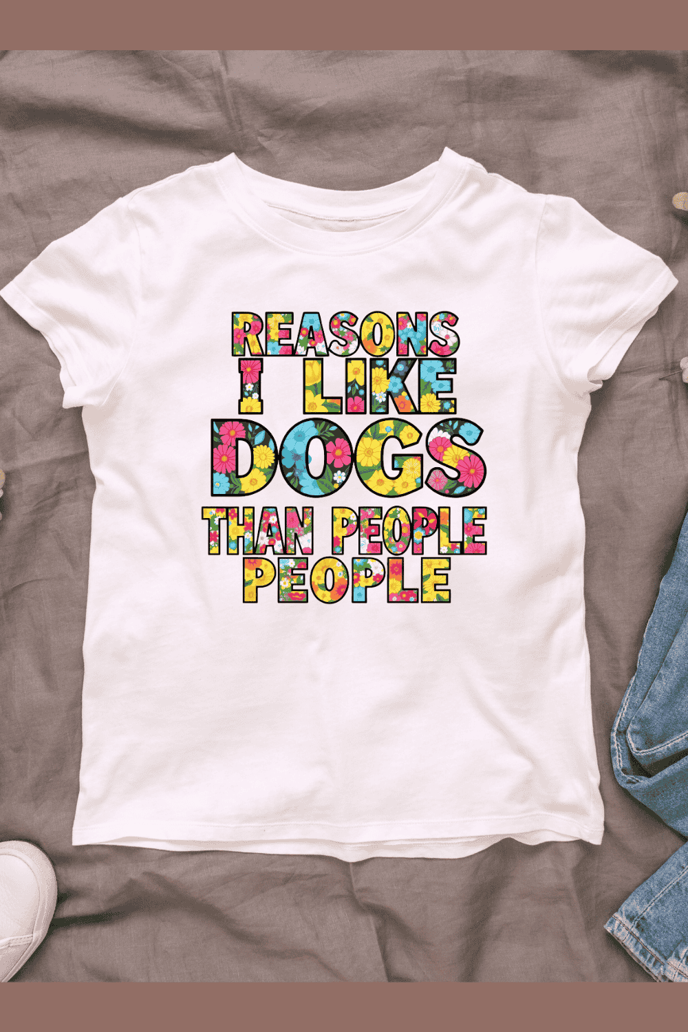 Dog Lover Quote T-shirt Design pinterest preview image.