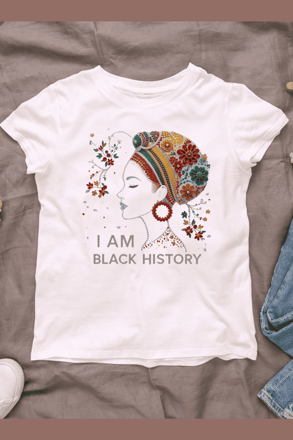 Black History Month T-shirt Design pinterest preview image.