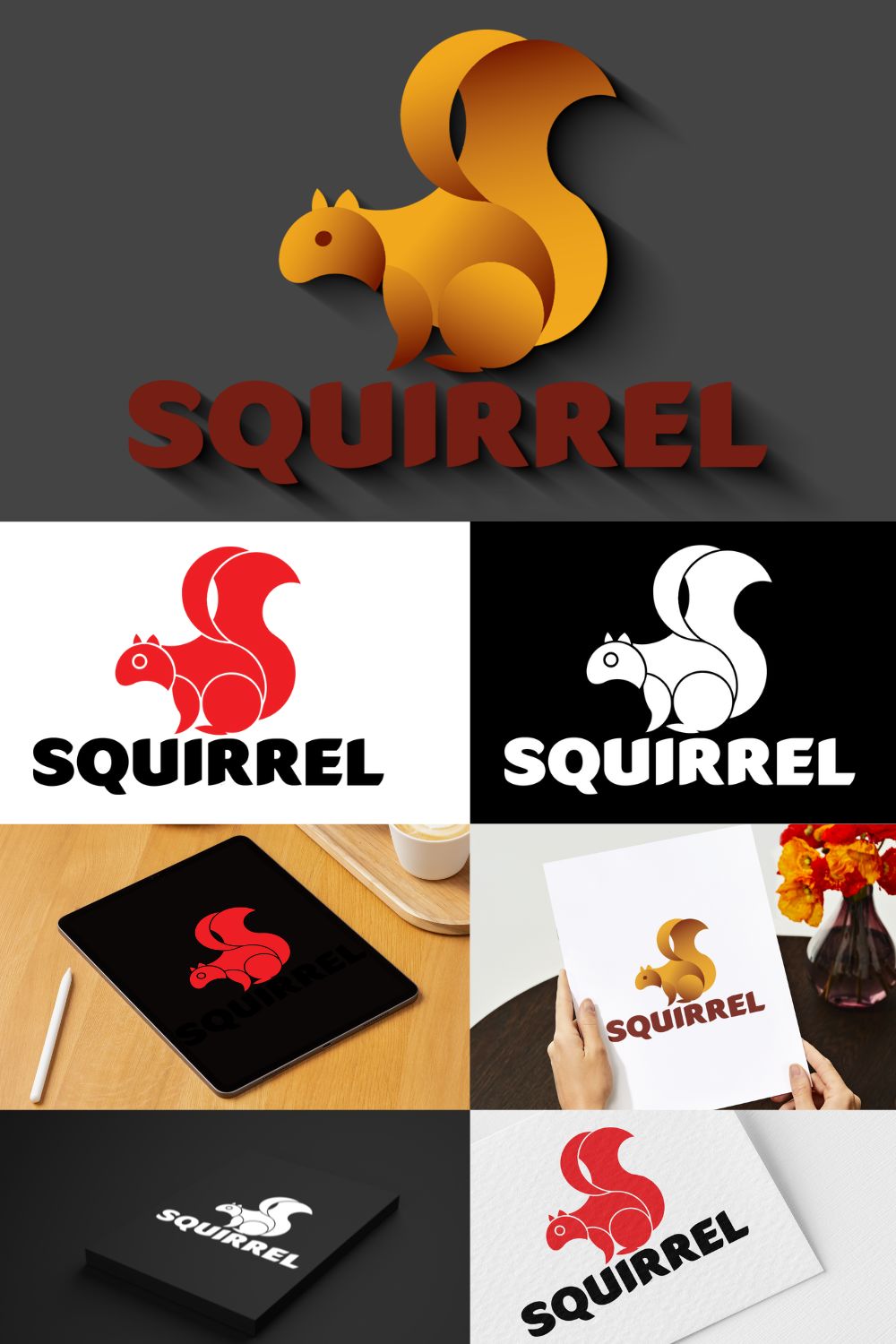 Squirrel Logo pinterest preview image.