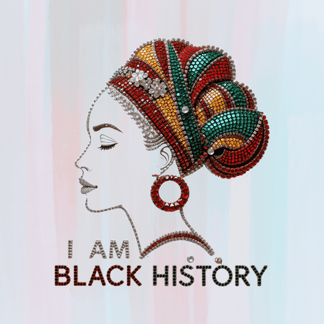 I AM BLACK HISTORY T-shirt Design preview image.